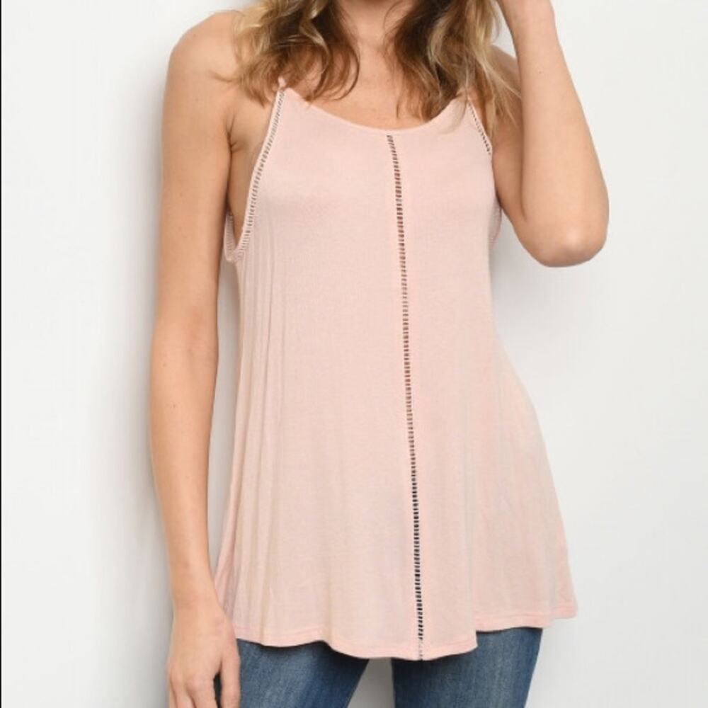 Pink Tank Top Sleeveless Tunic